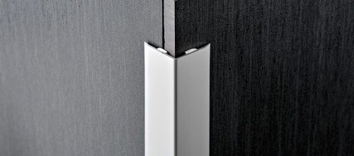 Corner Bead Profile Proedge AL with Adhesive Varnished Aluminium White 01 - 25 x 25 mm