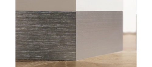 Channel Support/Perforated Base Proskirting Anodized Aluminium Silver 75 mm