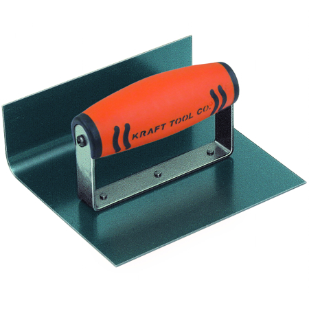 Step Tool Trowel 1" Radius Inside Blue Crucible Steel Cove with ProForm Handle 6" x 4" x 3"