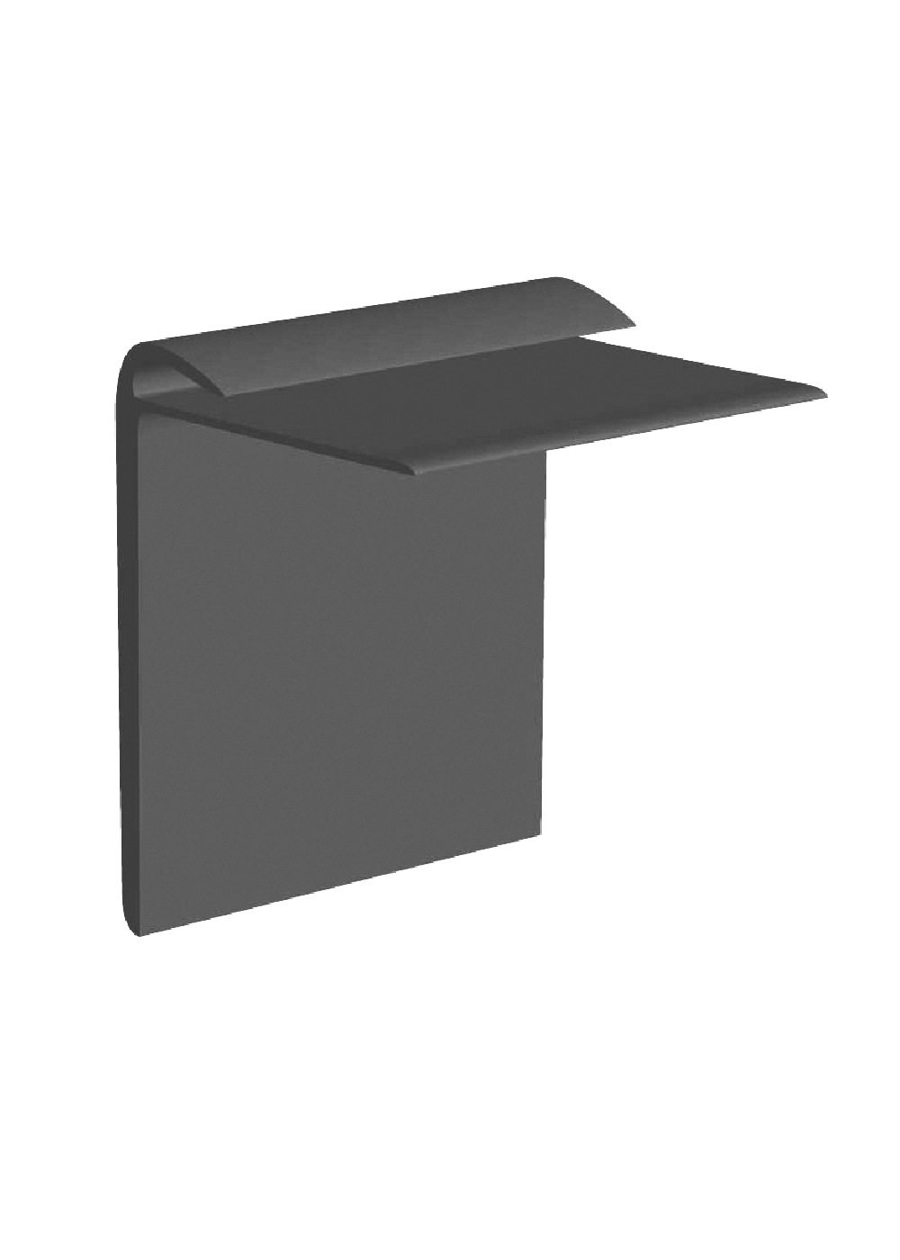 Medium Vinyl Nosing #50 Slate Grey - 3/16" (4.8 mm) x 1-1/2" x 12'