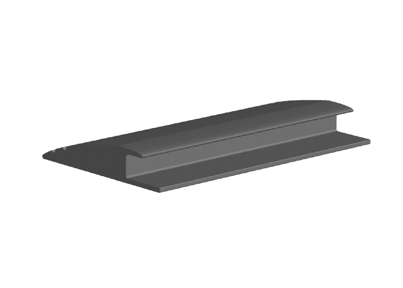 Carpet Reducer Vinyl #1 Black - 3/16" (4.8 mm) x 1" x 12'