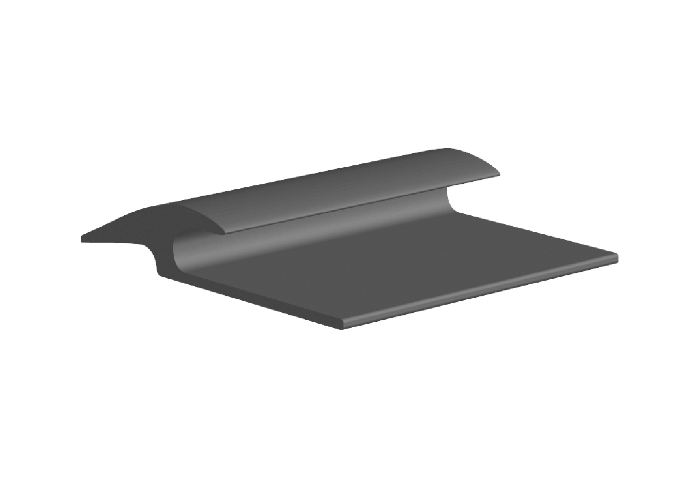 Carpet Reducer Vinyl #1 Black - from 1/8" (3.2 mm) to 3/16" (4.8 mm) x 1" x 12'