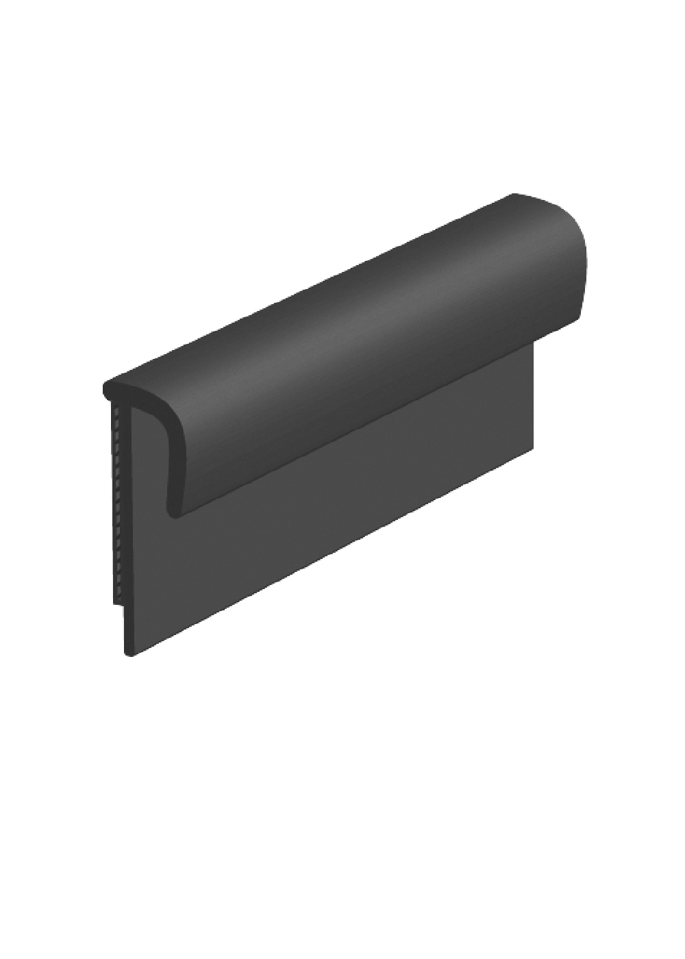 Plinthe de finition à linoléum en vinyle avec bande adhésive #2 Brown - 1/8" (3.2 mm) x 3/4" x 12'