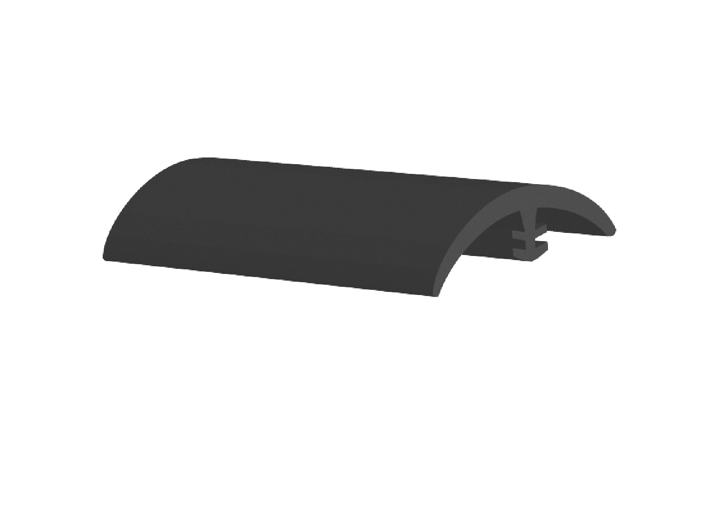 Slim Trim E-Style en vinyle embossé #7 Charcoal - 1" x 12'