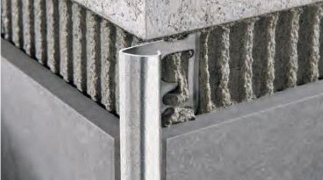 Tile Edge Trim Projolly Satined Stainless Steel - (8 mm) 5/16" x 8' 10-5/16"