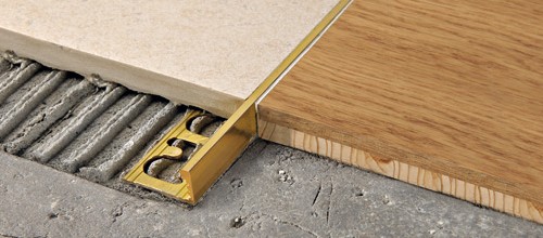 Tile Edge Trim Proterminal Natural Brass - (12.5 mm) 1/2" x 8' 10-5/16"