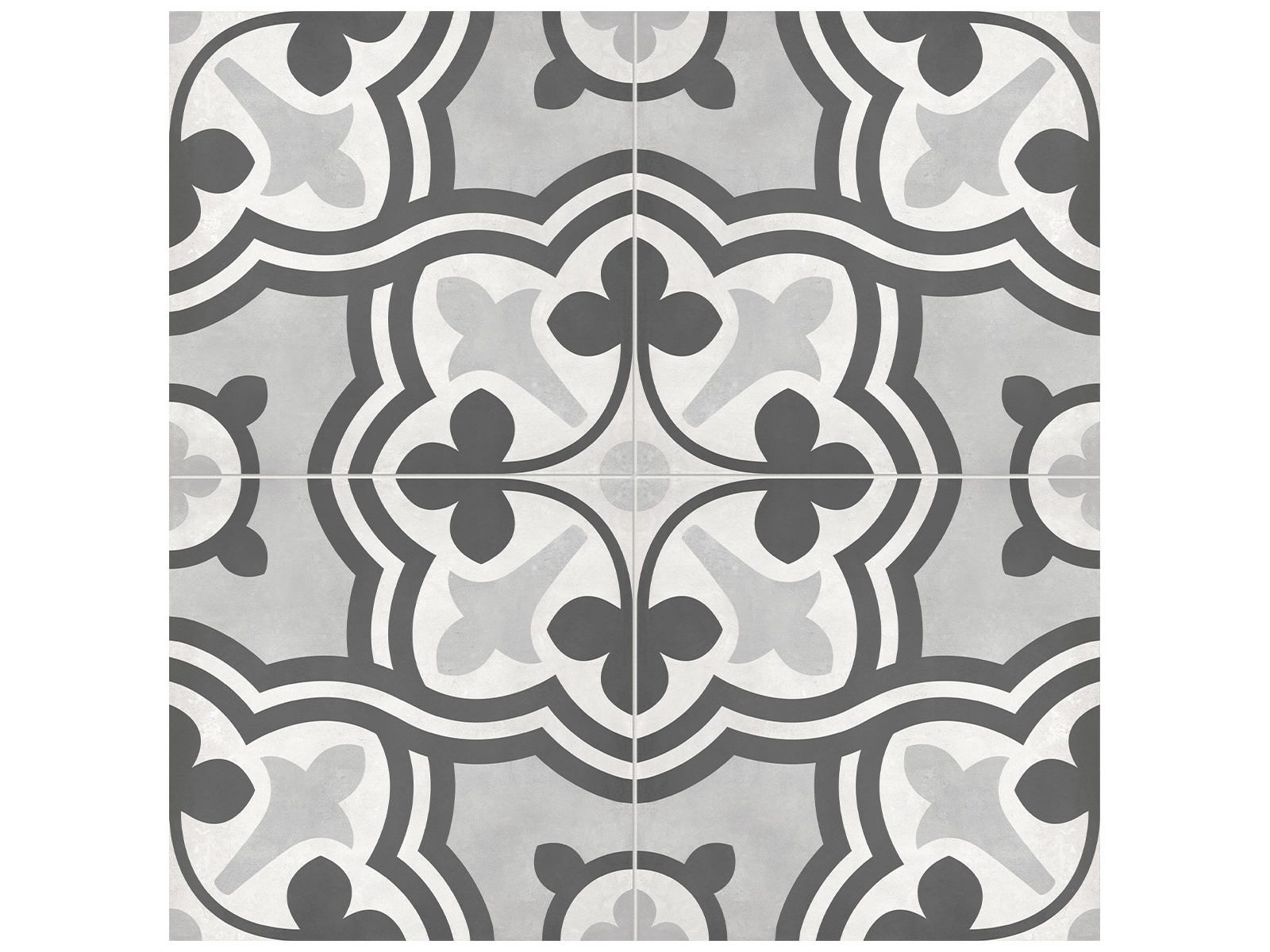 Floor Tile Form Ice Baroque Matte 7-3/4" x 7-3/4"