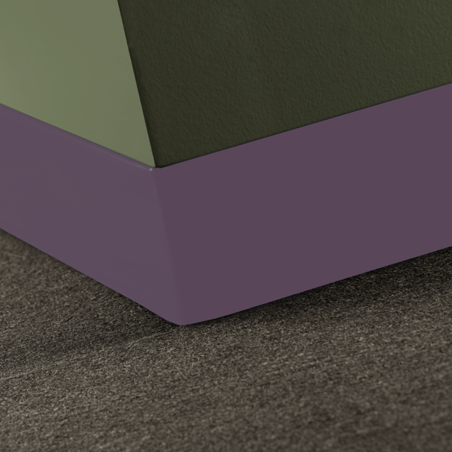 Rubber Wall Base Toeless Duracove Thermoplastic Rubber Shoreline Purple 4" x 120'