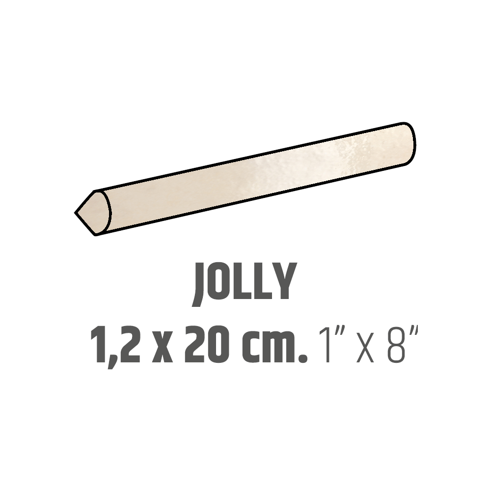 Bordures murales pour céramique Jolly Artisan Ochre Lustré 1" x 8"