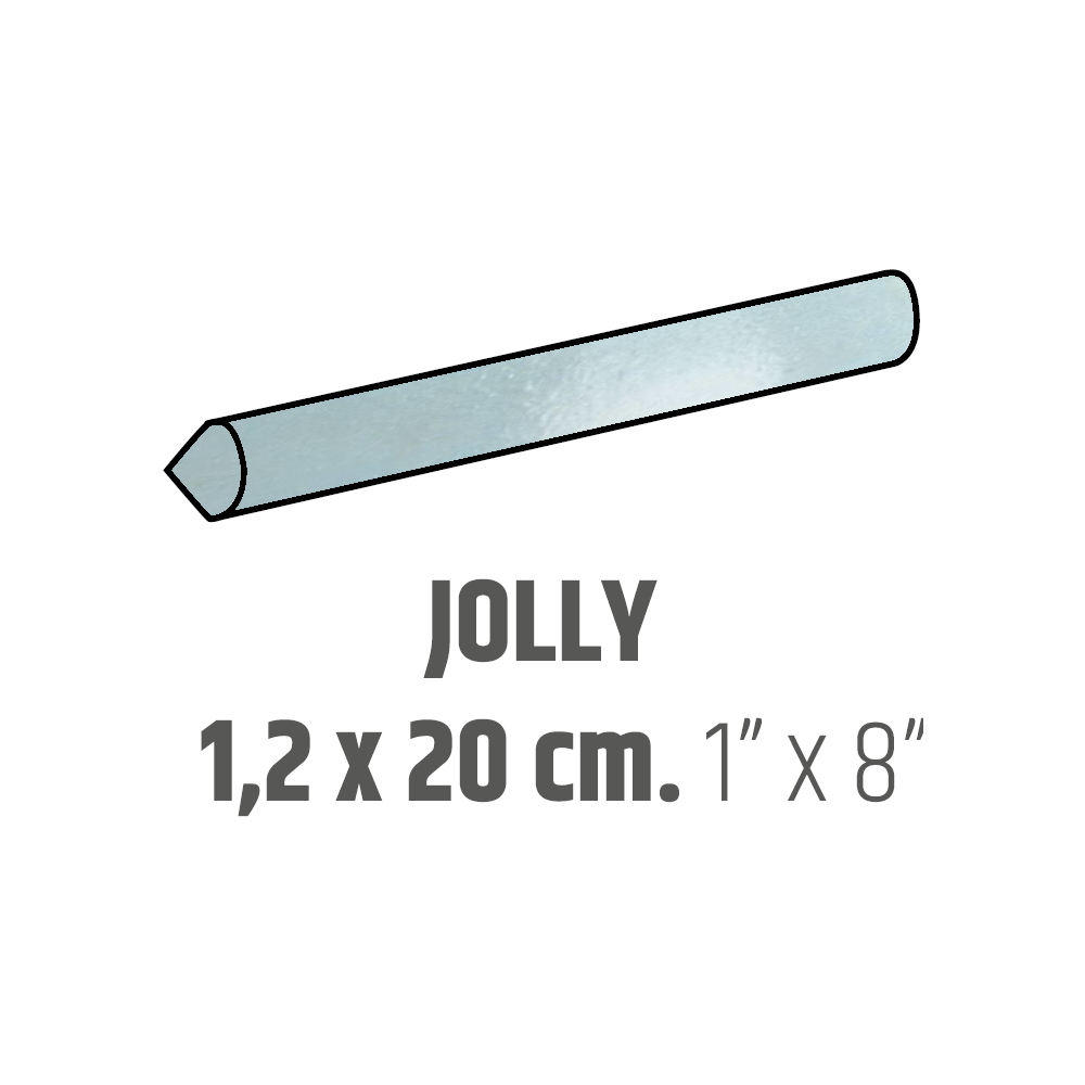 Bordures murales pour céramique Jolly Artisan Aqua Lustré 1" x 8"