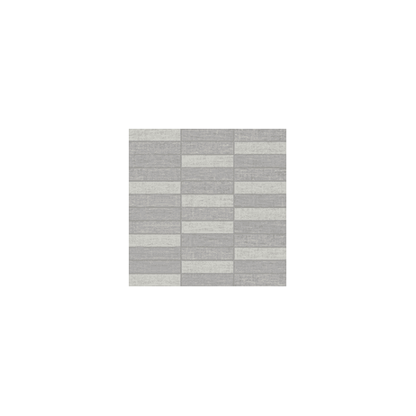 Mosaic Stacked Belgian Linen Dark Blend Matte 12" x 12"
