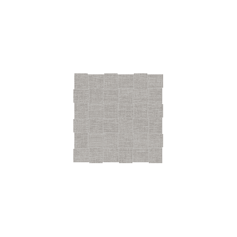 Mosaic Basketweave Belgian Linen Fog Matte 12" x 12"