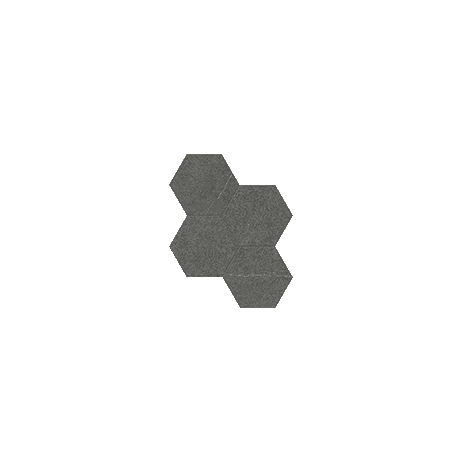 Mosaic Hexagon Mjörk Carbon Matte 10" x 11-1/2"