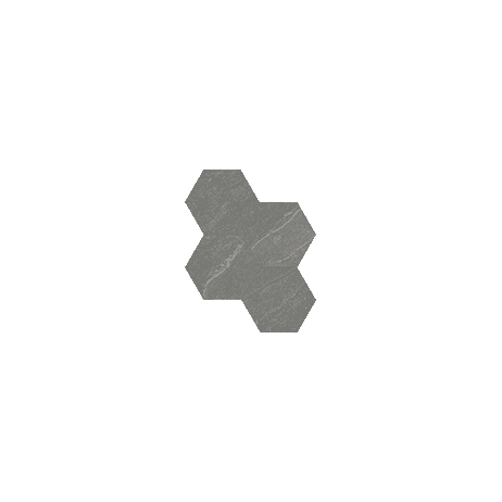 Mosaic Hexagon Nord Chromium Matte 10" x 11-1/2"