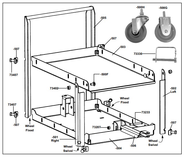 Battery Cart Tray for 5200QL