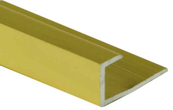 J-Molding, Bright Brass - 1/2" x 1" x 8'