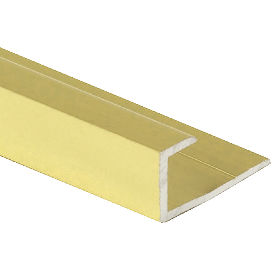 J-Molding, Satin Gold Anodized - 1/2" x 1" x 8'