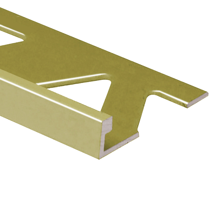 Flat Tile Edge, Bright Brass - 5/16" x 8'