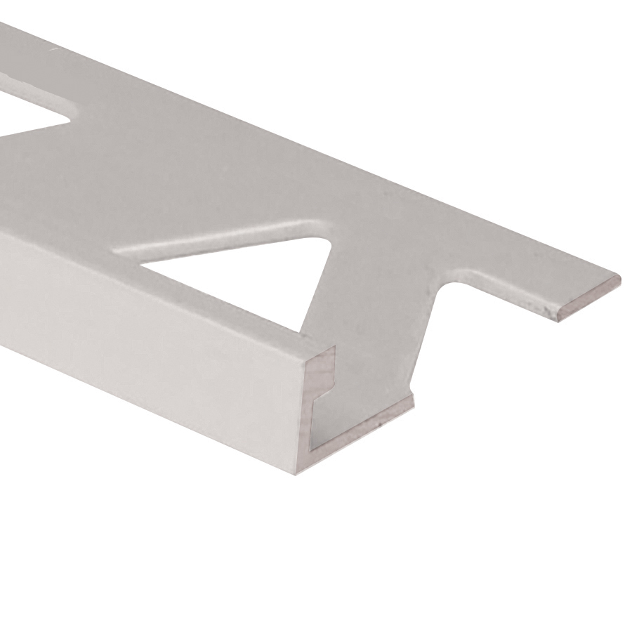 Aluminum Flat Tile Edge White 3/8" x 12'