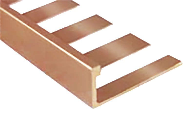 Flat Tile Edge Contour Satin Champagne 3/8" (10 mm) x 8'