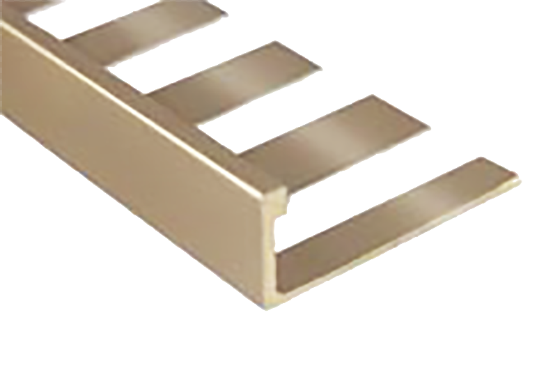 Flat Tile Edge Contour Satin Titanium 3/8" (10 mm) x 8'