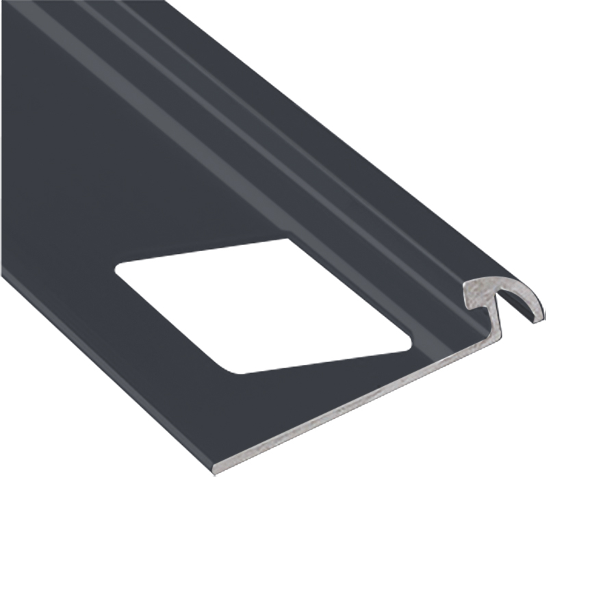 Round Tile Edge, Satin Black - 3/8" x 8'