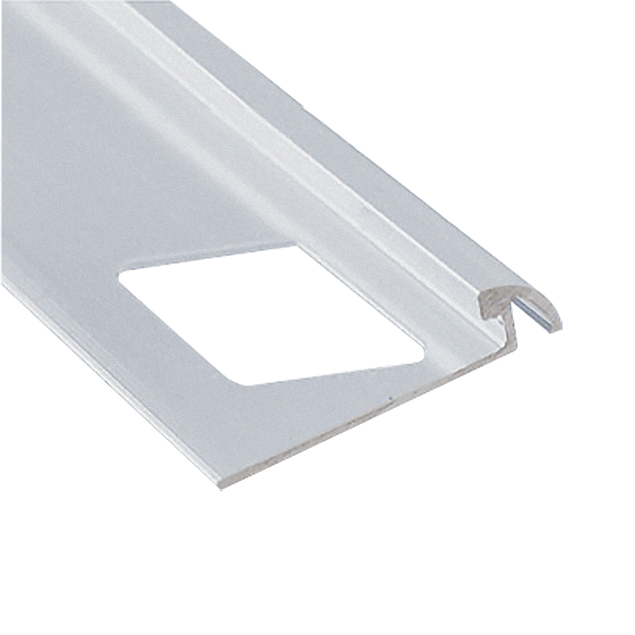 Round Tile Edge, Satin Clear Anodized - 3/8" x 8'