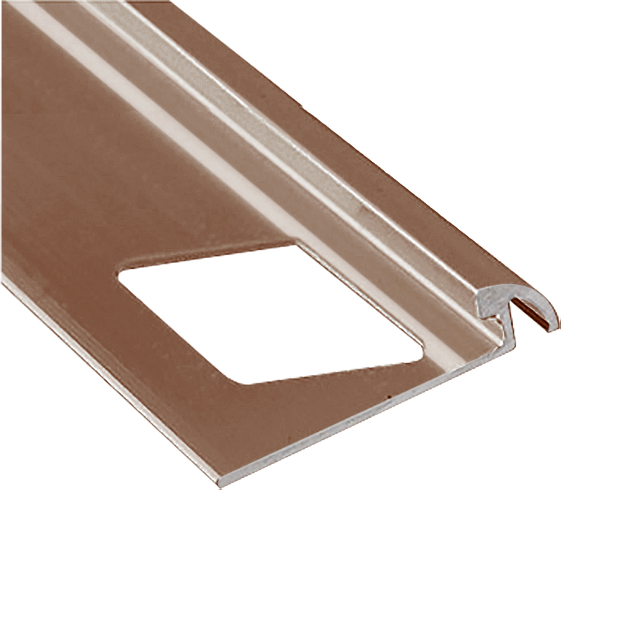 Round Tile Edge, Satin Champagne - 3/8" x 8'