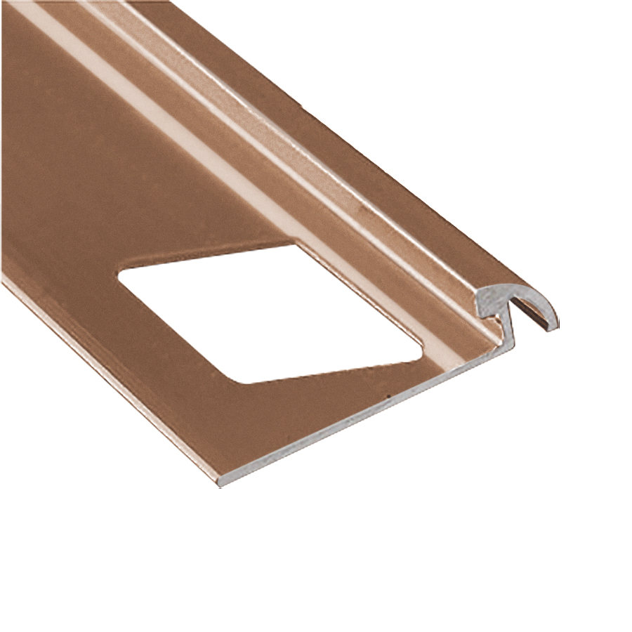 Round Tile Edge, Satin Dark Bronze - 3/8" x 8'