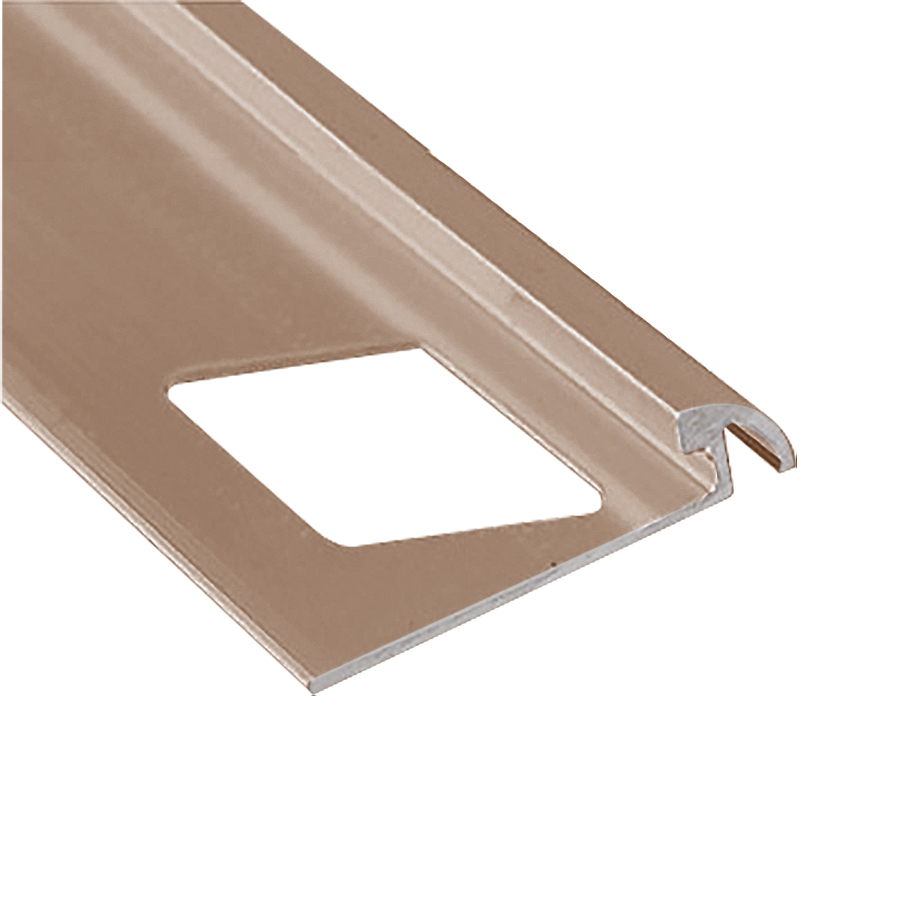 Round Tile Edge, Satin Titanium - 3/8" x 8'