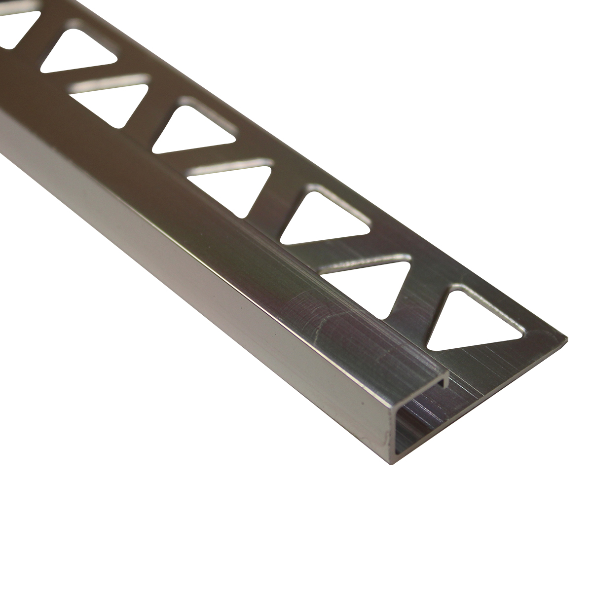 Square Tile Edge, Bright Clear - 3/8" x 8'