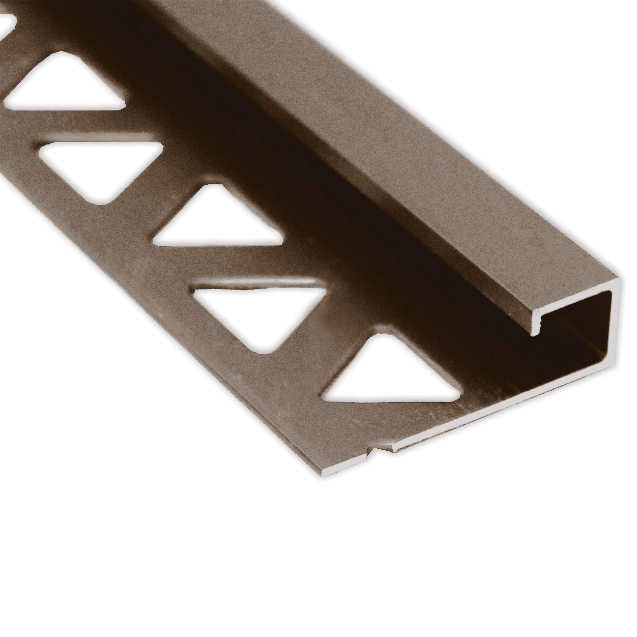 Bordure de carreau carrée, Titane satiné - 1/2" x 8'