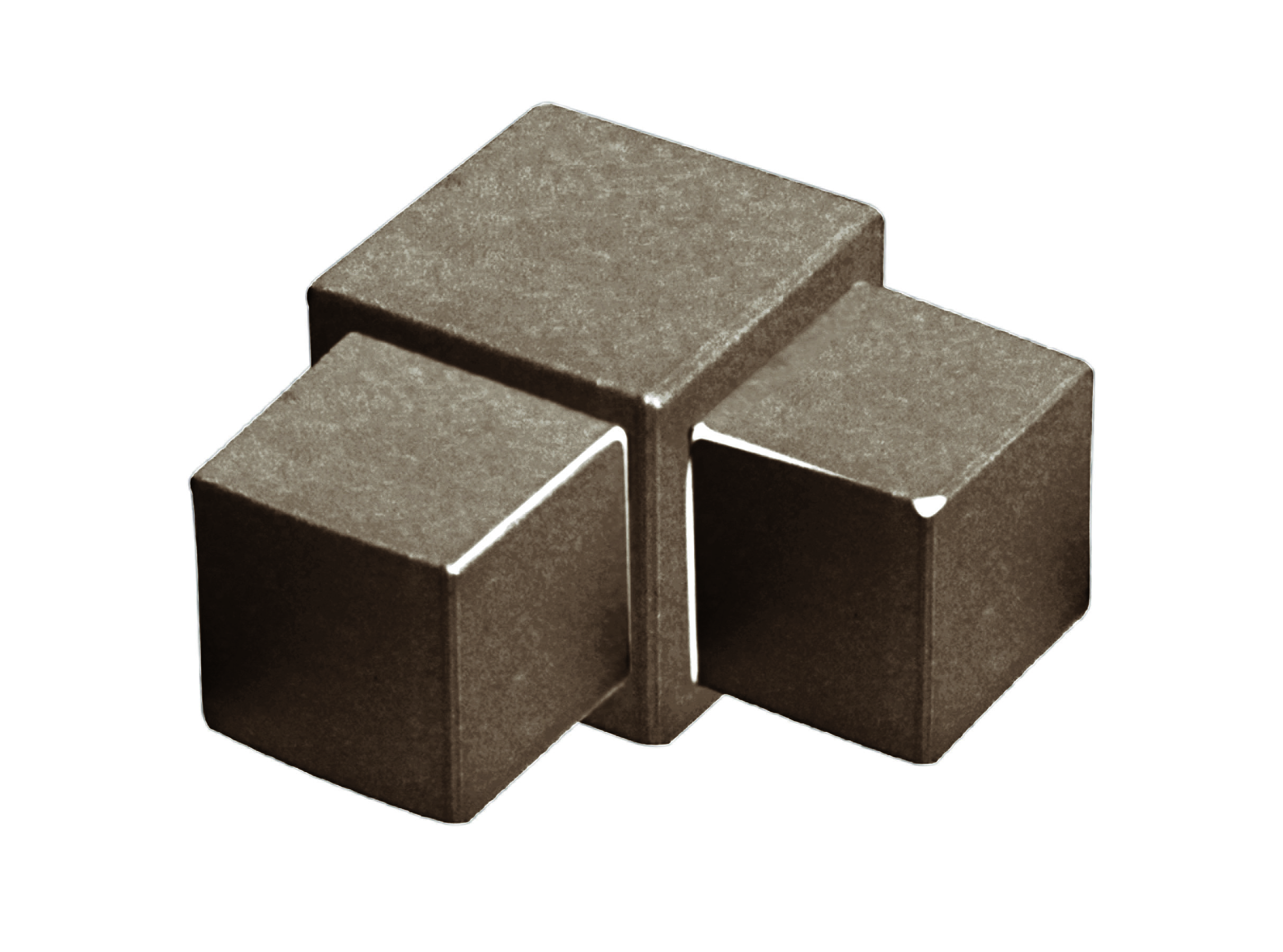 Dual-Purpose Aluminum Square Corner, Satin Titanium - 5/16"
