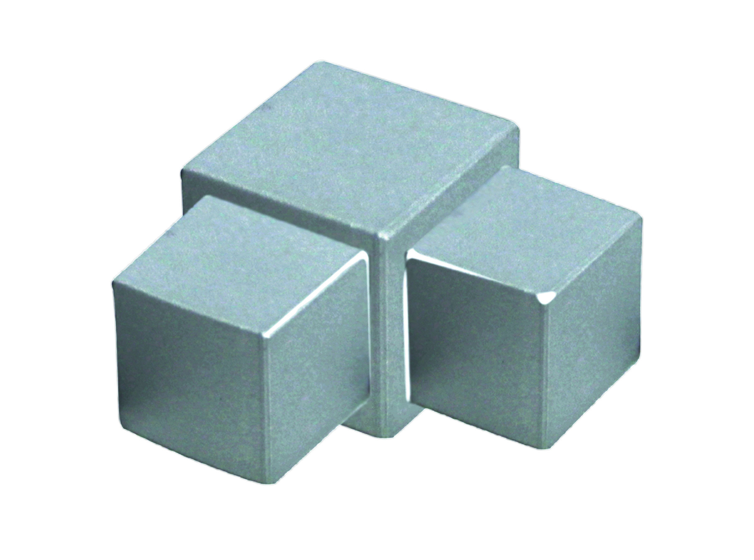 Dual-Purpose Aluminum Square Corner, Bright Clear - 3/8"