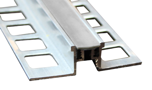 Heavy Duty Expansion Joint Mill Finish (MIL) with Grey Vinyl Insert 1/2" (12.5 mm) x 8'