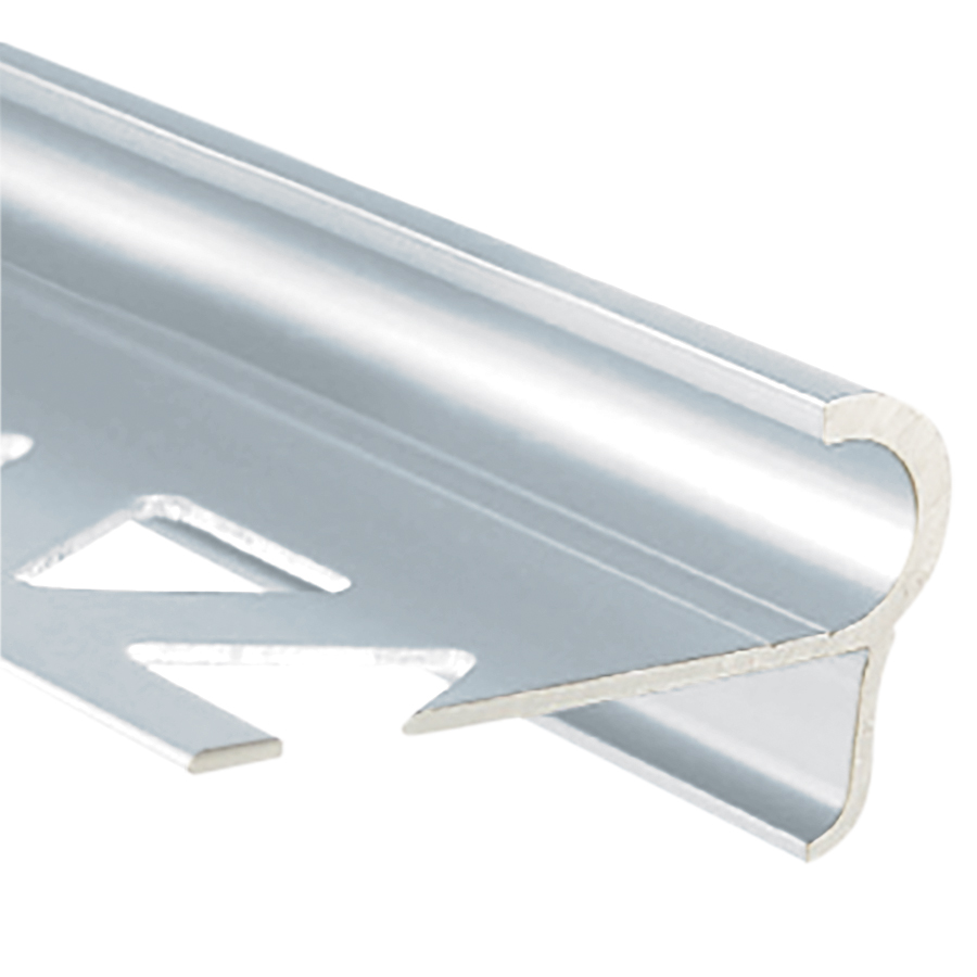 Dual Purpose Decorative Edging, Satin Clear Anodized - 3/8" x 8'
