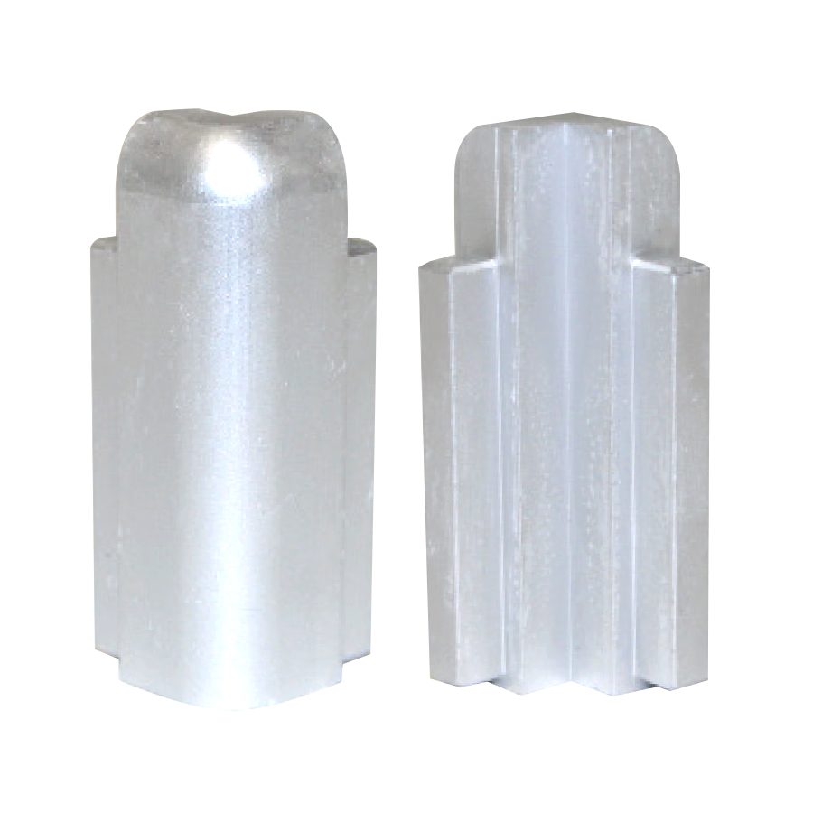 Countertop/Stair Nosing Outside Corner, Satin Clear Anodized - 3/8" x 8'