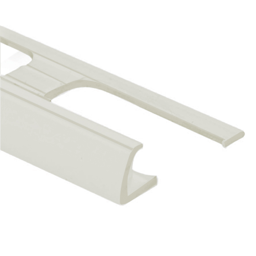 Vinyl Tile Edge, Bone White - 3/16" x 8'