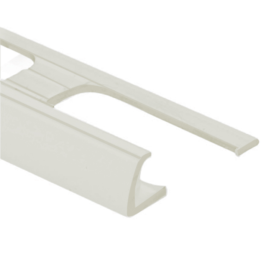 Vinyl Tile Edge, Bone White - 3/8" x 8'