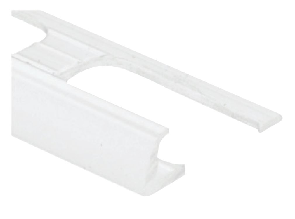 Vinyl Tile Edge, White - 3/8" x 8'