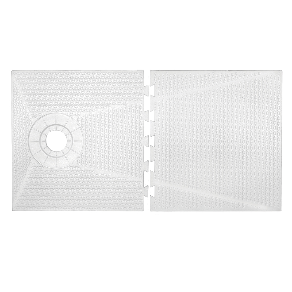 Base de  douche préfabriqué avec pente, drain décalé - 32" x 60"