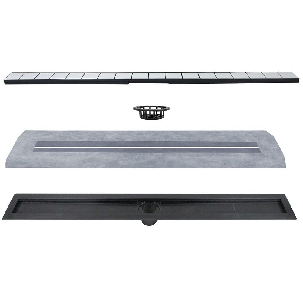 Kit de drain linéaire avec bande pour carrelage - 24"