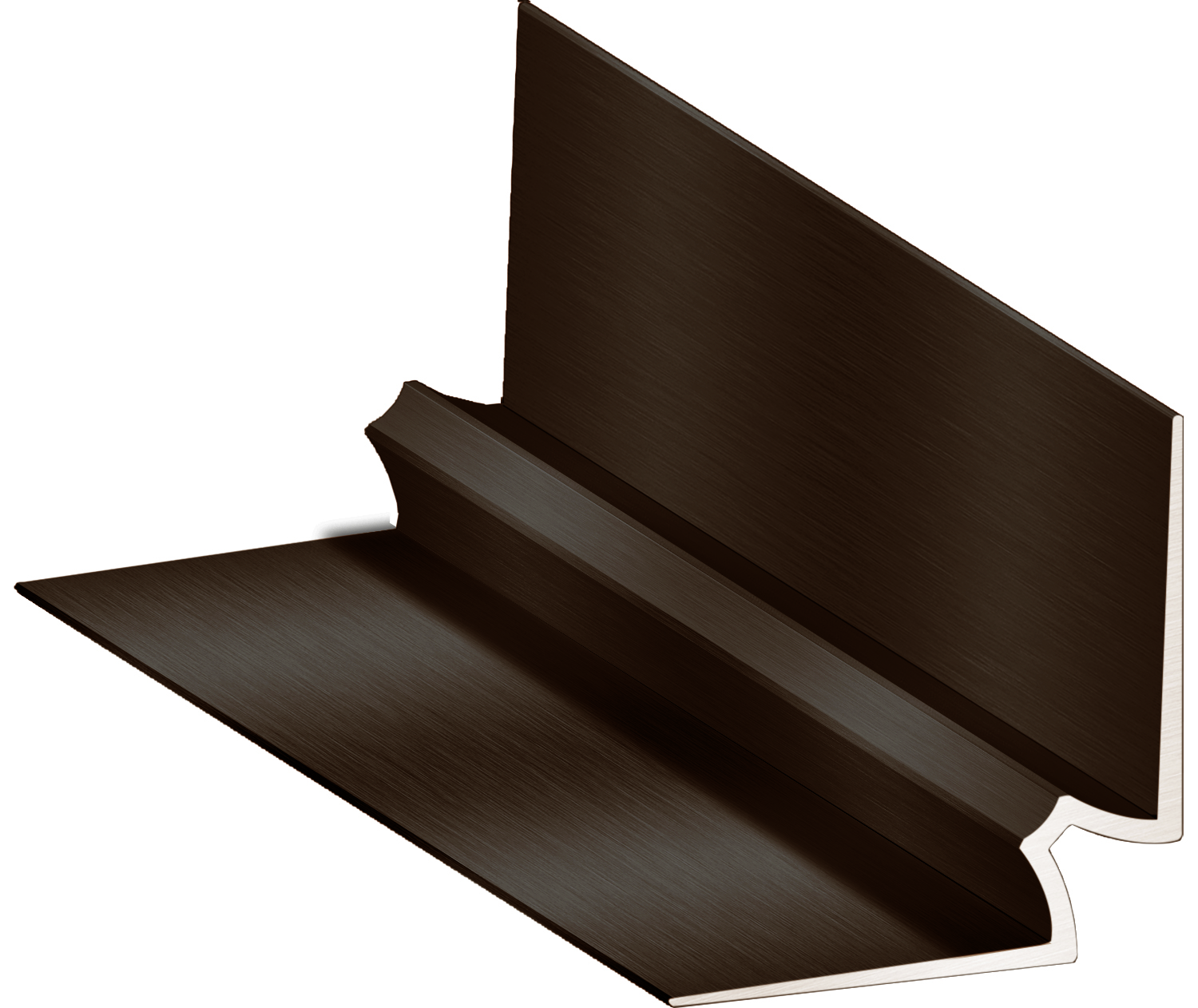 Moulure concave en aluminium pour LVT/LVP, Bronze antique satiné - 13/64" x 12'