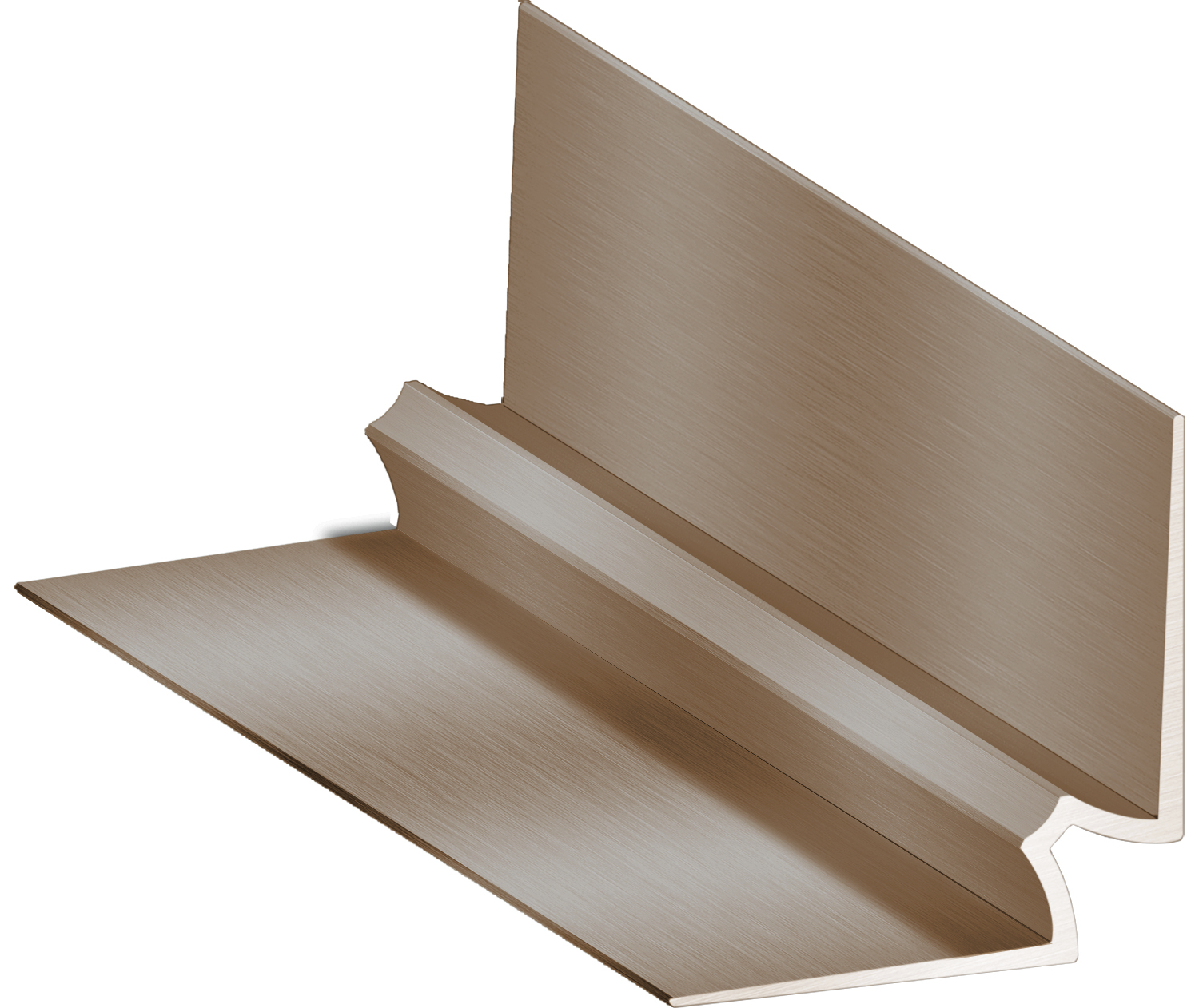 Moulure concave en aluminium pour LVT/LVP, Titane satiné - 13/64" x 12'