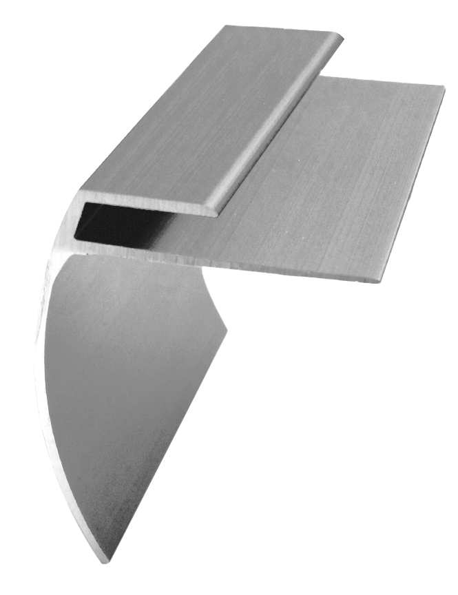 Aluminum Stair Nose for LVT/LVP, Satin Clear Anodized - 5/64" x 1/8" x 12'