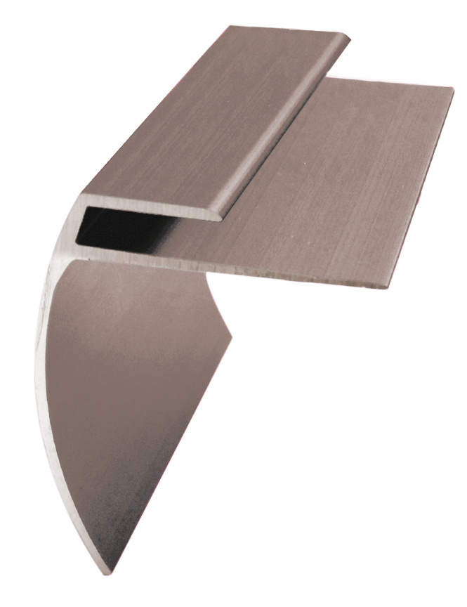 Stair Nose for LVT/LVP Aluminum Satin Titanium 5/64" x 5/32" x 13/64" x 12'