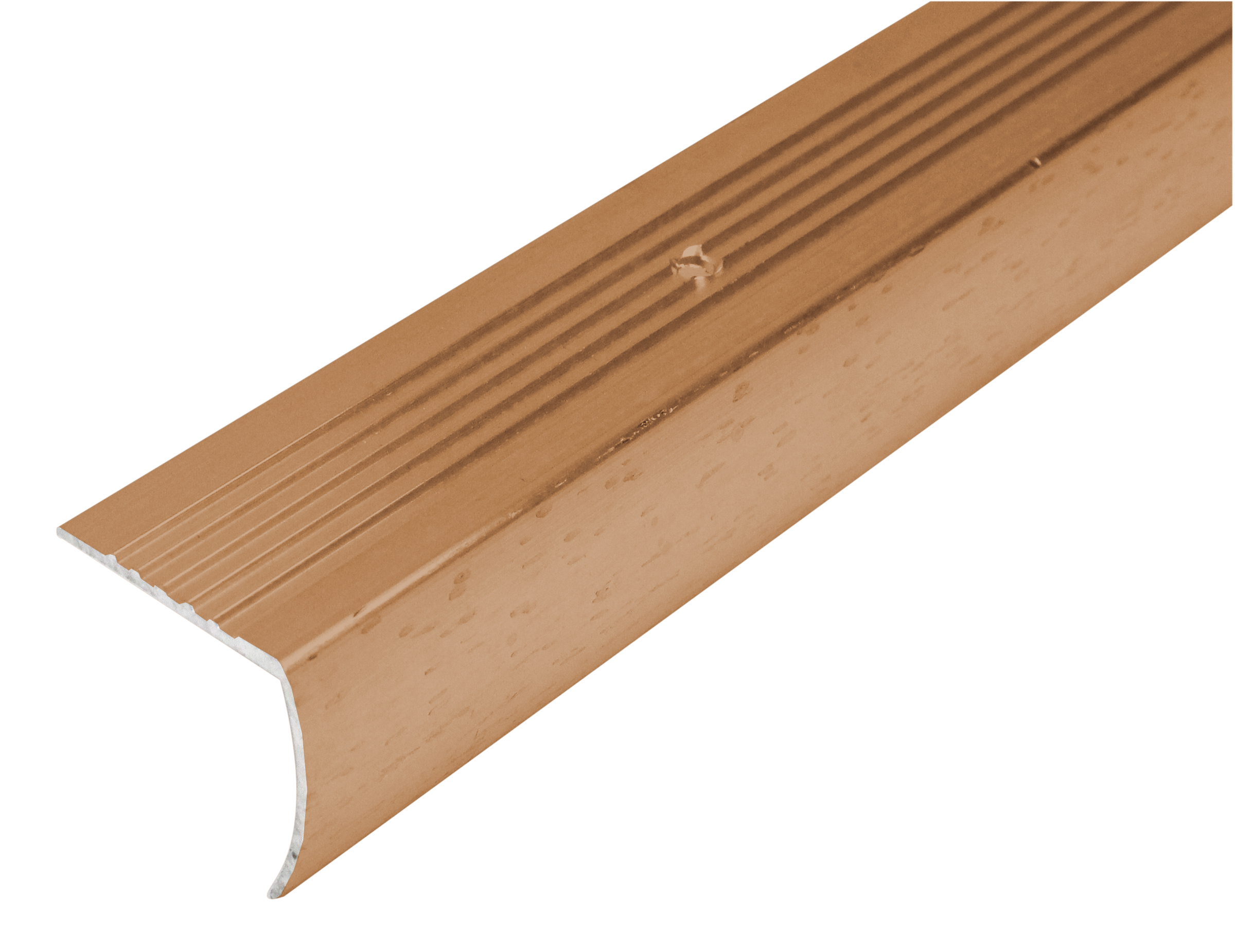 Aluminum Drop Stair Nosing Hammered, Dark Bronze - 1 7/8" x 12'