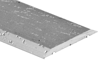 Aluminum Flat Joiner, Hammered Hammered Silver - 1" x 12'