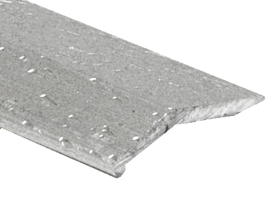 Barre biseautée en aluminium argent martelé 1" x 12'
