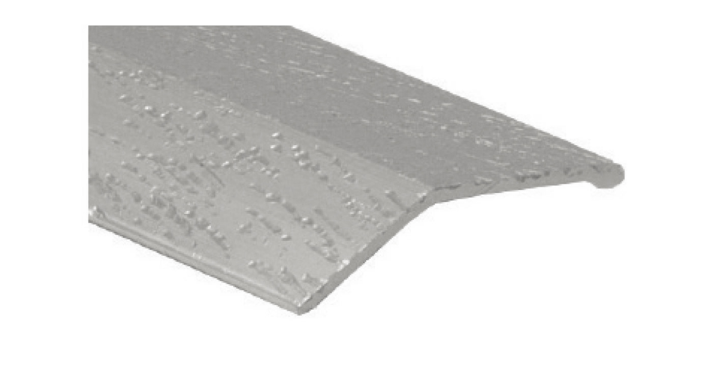 Bevel Bar Economy Aluminum Hammered Silver 1-1/2" x 12'